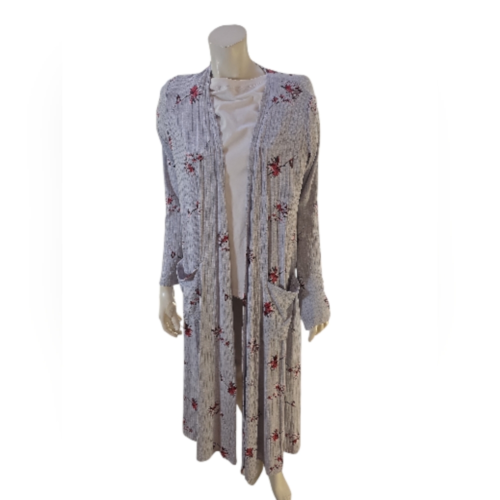 LuLaRoe Textured Gray Long Cardigan